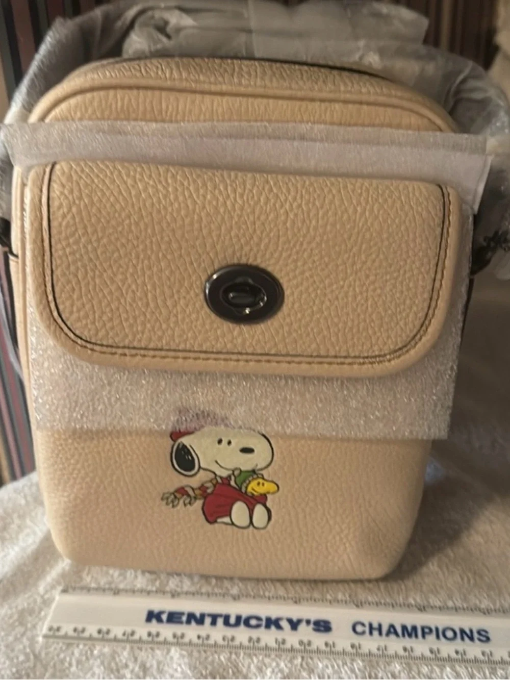 Coach X Peanuts Heritage Crossbody bag featuring Snoopy